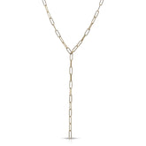 Elongated Link Lariat Necklaces eklexic Gold 