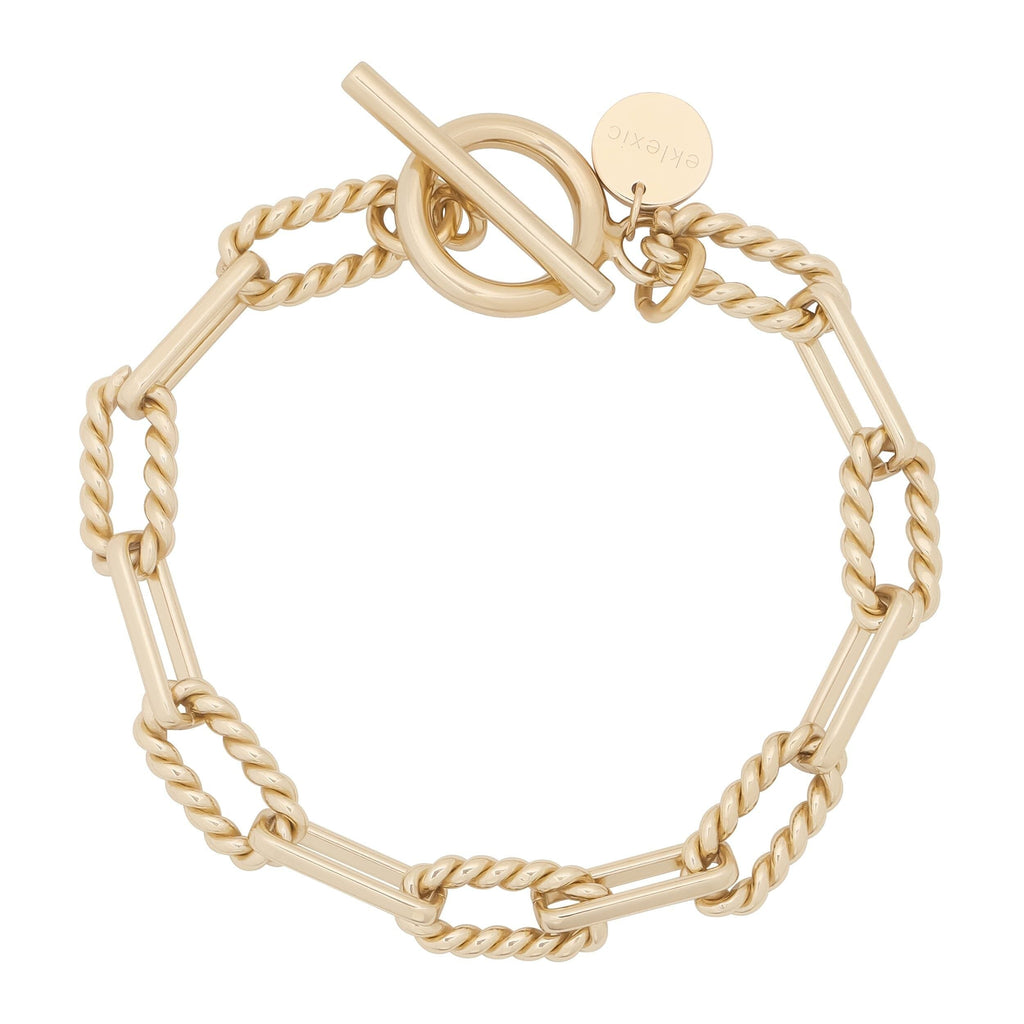 Enzo Toggle Chain Bracelet Bracelets eklexic Gold 6.5" 