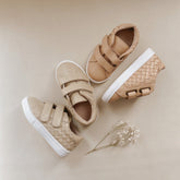 Leather Woven Sneaker | Color 'Bone' Shoes Consciously Baby 