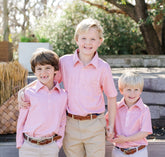 Finn Pima Cotton Long Sleeve Polo Golf Shirt for Boys | Red Stripes Tops & Tees Lila + Hayes 