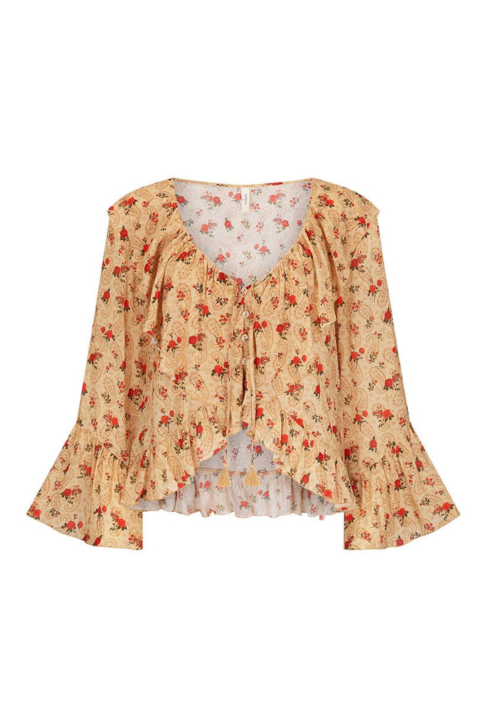 Fleur Frill Blouse | Butterscotch Blouses Spell XS Butterscotch 