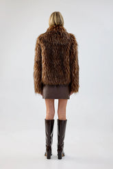 Fur Delish Jacket | Brown Raccoon Outerwear Unreal Fur 