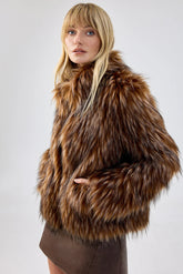 Fur Delish Jacket | Brown Raccoon Outerwear Unreal Fur 