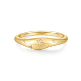 Galaxy Cz Thick Wavy Ring Rings eklexic 14K Gold Vermeil 6 