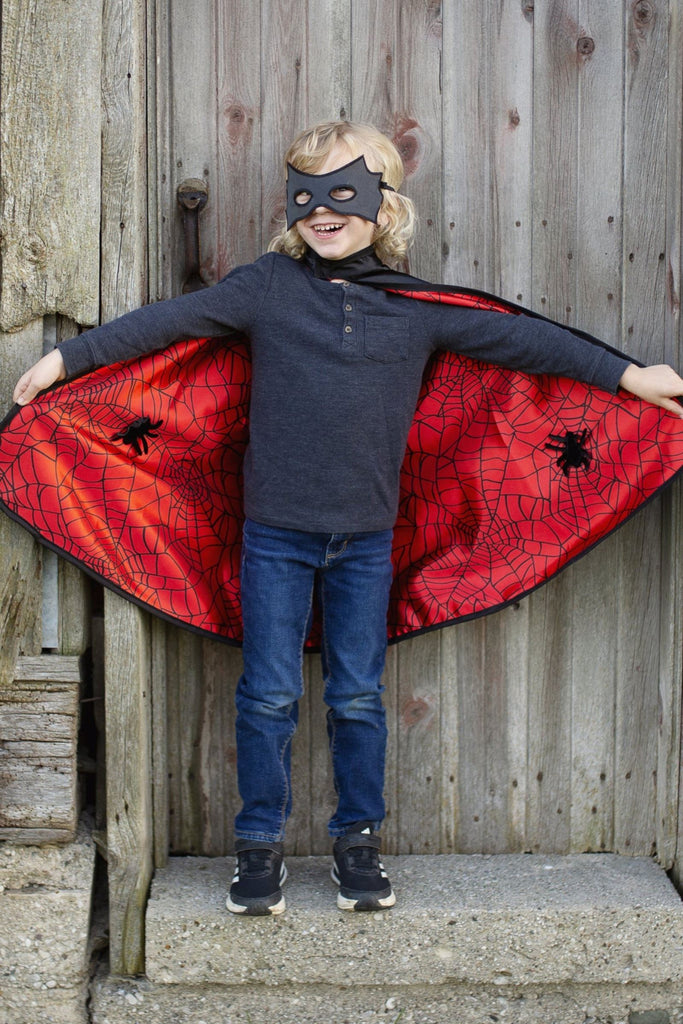 Spider Bat Reversible Cape and Mask Costumes Great Pretenders USA Size 3-4 