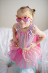 Super-duper Tutu/Cape/Mask, Pink & Gold Costumes Great Pretenders USA 