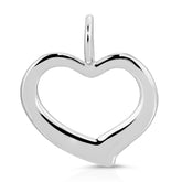 Haley Open Heart Pendant Pendants eklexic SILVER 