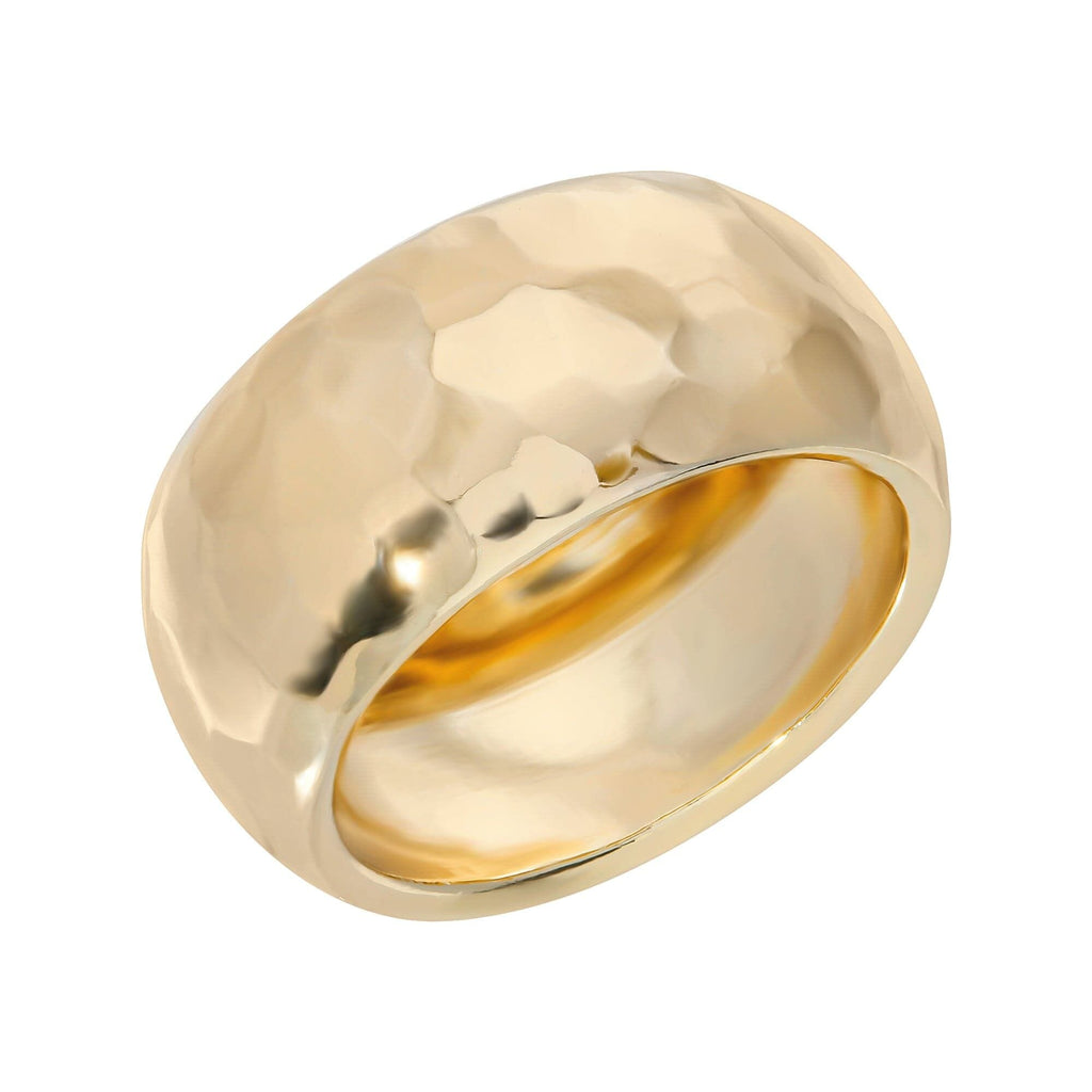 Hammered Domed Ring Rings eklexic Gold 5 