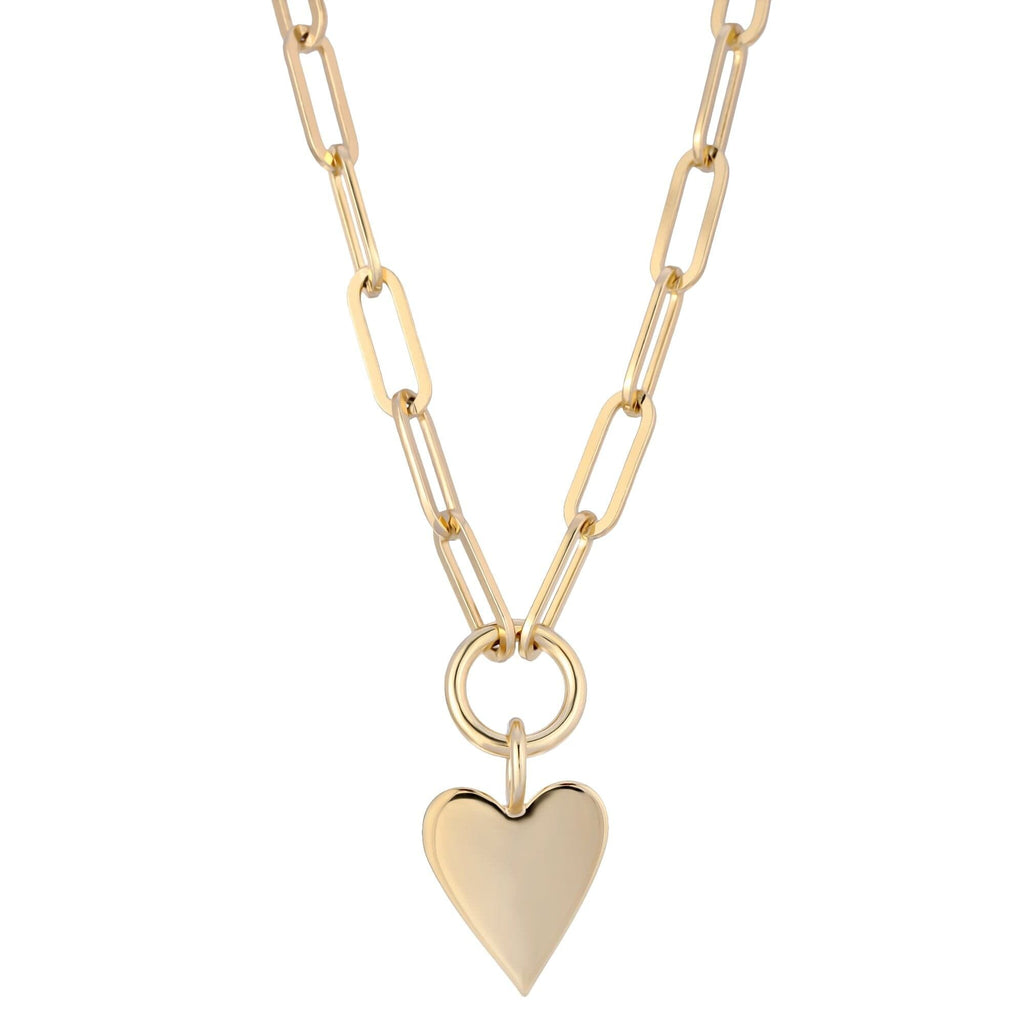 Heart Pendant Necklace Necklaces eklexic Gold 16" 