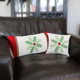 Holly Pinwheel 10" Pillow Throw Pillows Melange Collection 