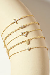 Horizontal Cz Cross Bracelet Bracelets eklexic 