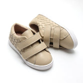 Leather Woven Sneaker | Color 'Bone' Shoes Consciously Baby 