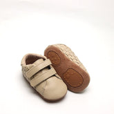 Leather Woven Sneaker | Color 'Bone' Shoes Consciously Baby 