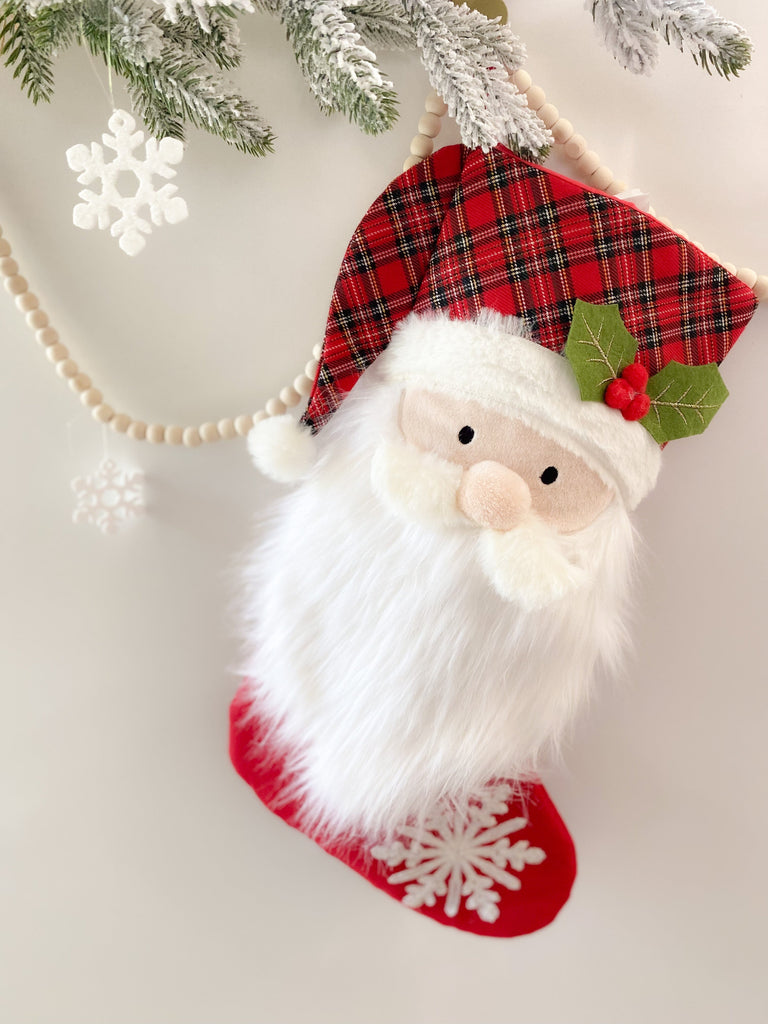 Tartan Santa Stocking Stockings MON AMI 