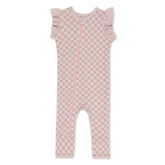 Checkers in Pink Romper Coverall Bestaroo 