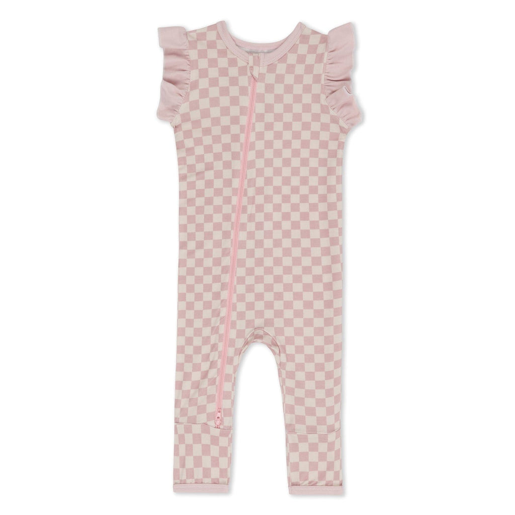 Checkers in Pink Romper Coverall Bestaroo 