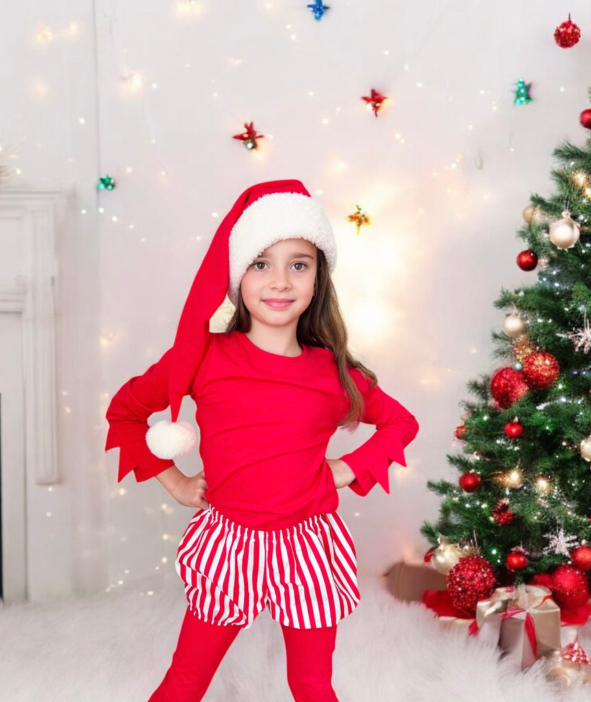 Red Candy Cane Striped Elf Costumes Band of the Wild 