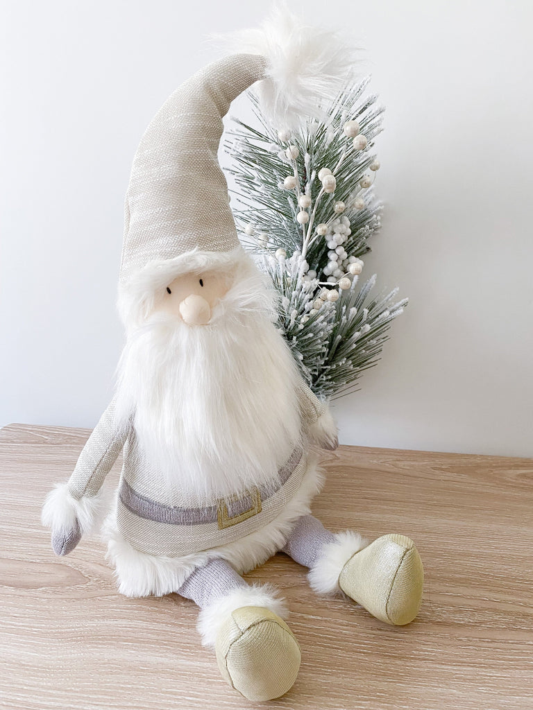 Santa Shelf Sitter | Golden Christmas Decor MON AMI 