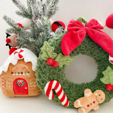 Festive Wreath | Green Throw Pillows MON AMI 