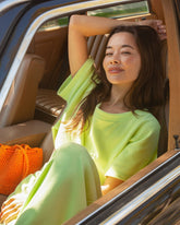 Delilah Sunlit Green Pants Jurate Los Angeles 