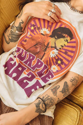 Jimi Hendrix Purple Haze Tee Tops People of Leisure White XS 