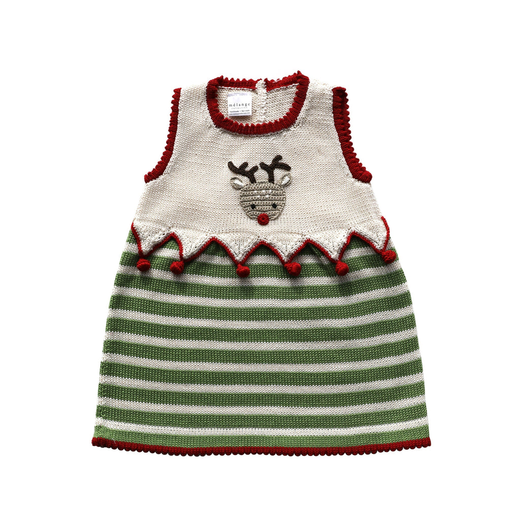 Reindeer Dress Dresses Melange Collection 6 months 