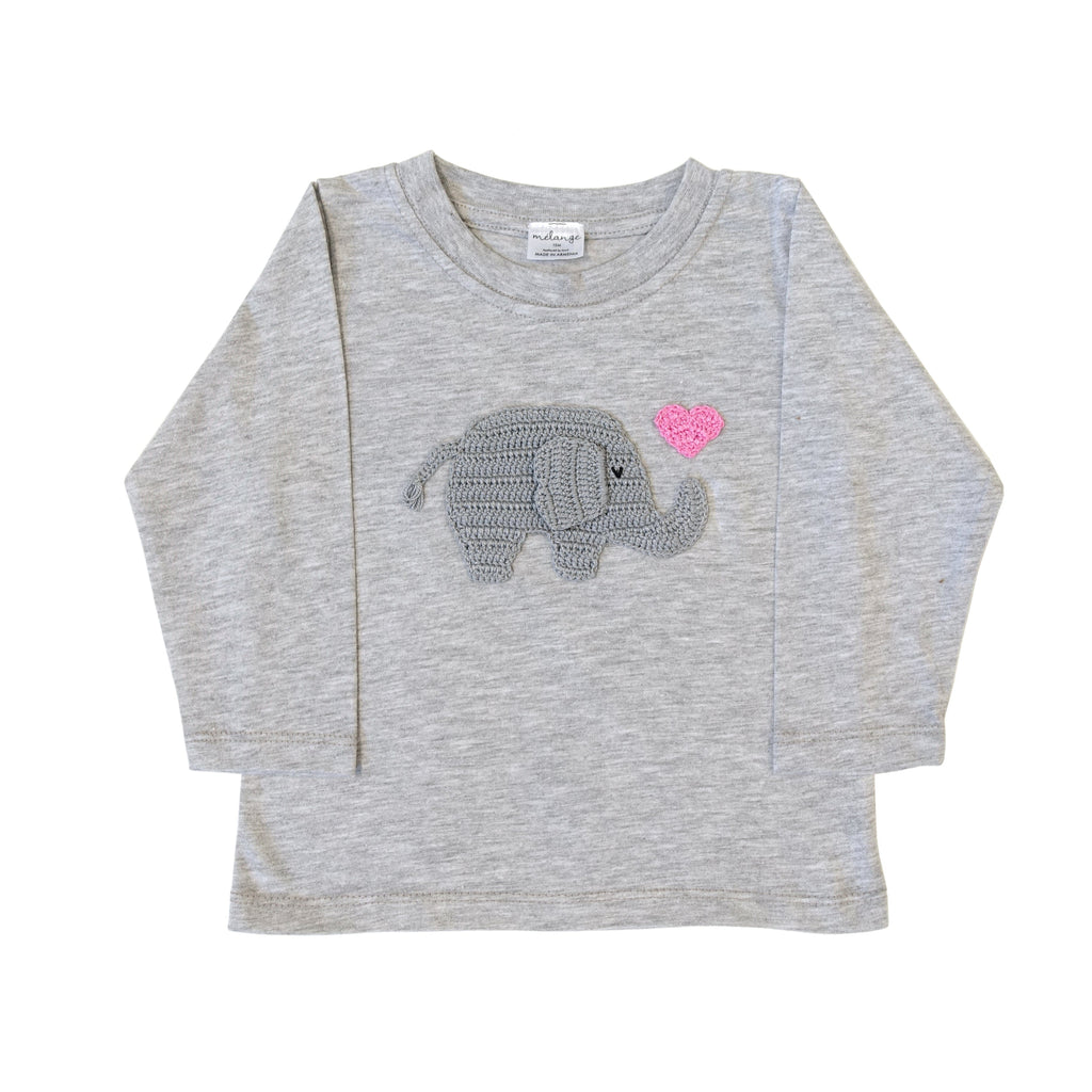 Valentine Elephant Tee | Pink Tops & Tees Melange Collection 12 months 