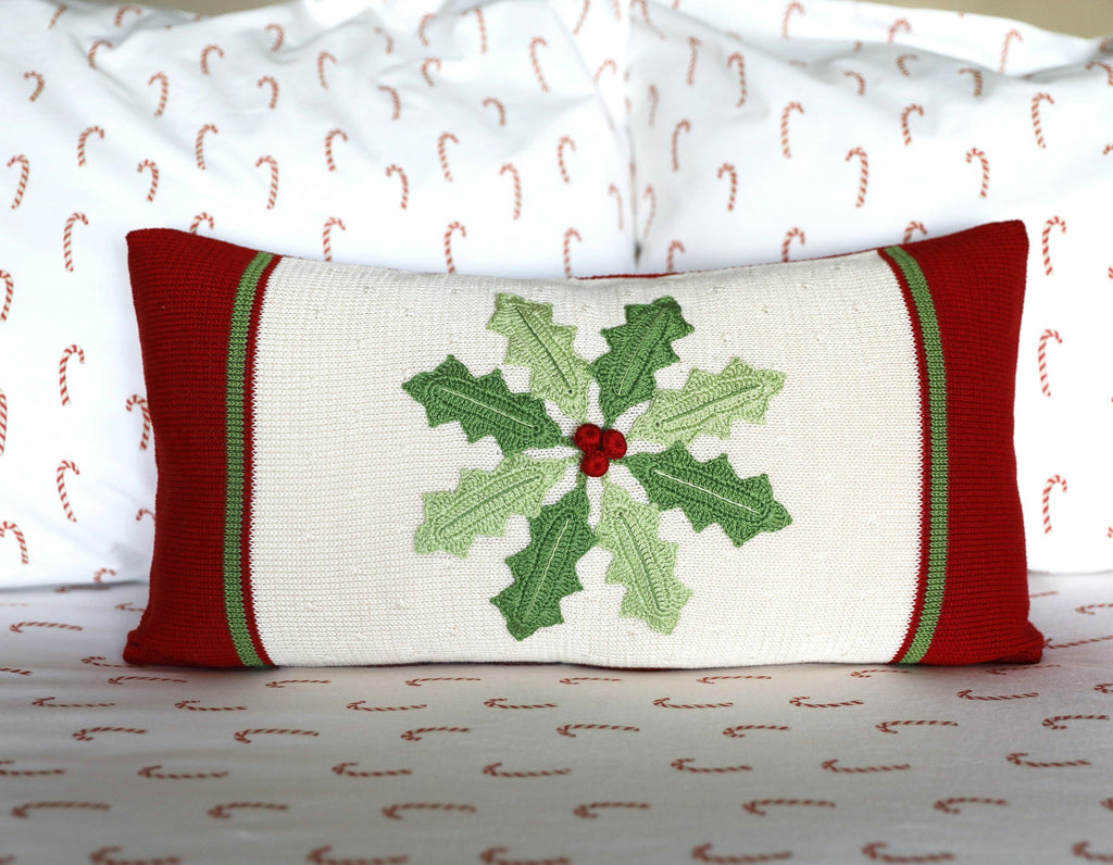 Holly Pinwheel Lumbar Pillow Throw Pillows Melange Collection 