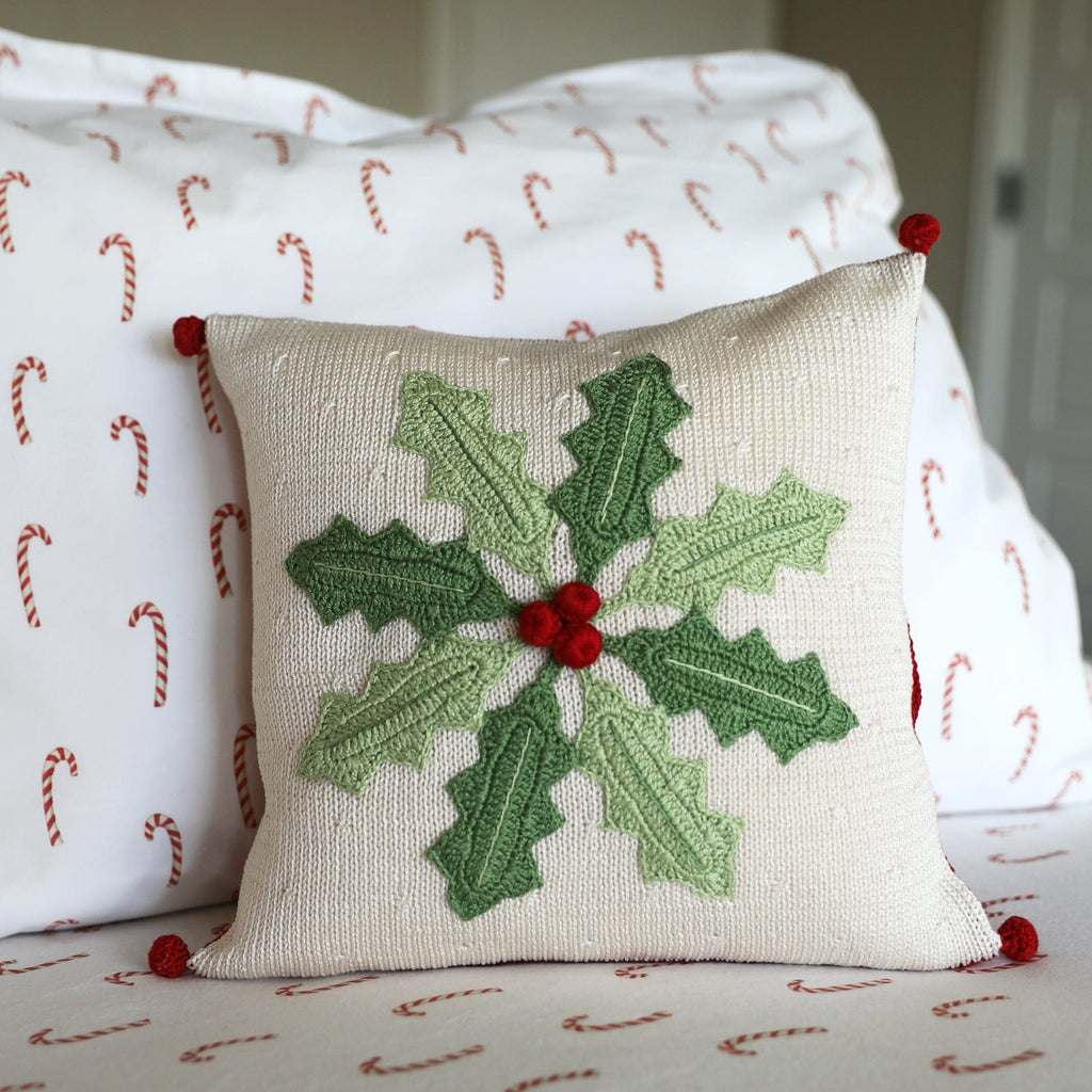 Holly Pinwheel 10" Pillow Throw Pillows Melange Collection 