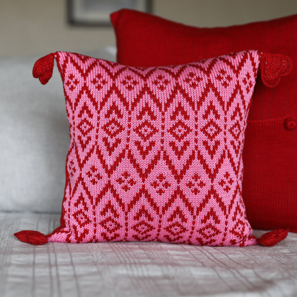 Heart Tassel 10" Pillow Throw Pillows Melange Collection 