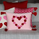 Flower Heart 8 x 11 Pillow Throw Pillows Melange Collection 