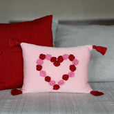 Flower Heart 8 x 11 Pillow Throw Pillows Melange Collection 