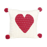 Cable-Knit Heart 10" Pillow Throw Pillows Melange Collection 