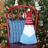 Santa Cone Pillow, 15" | Blue Throw Pillows Melange Collection 