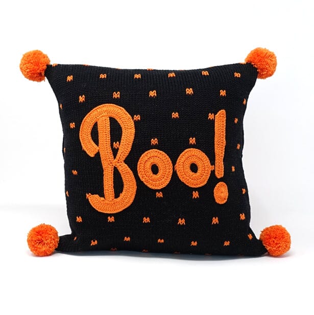 Boo 10" Pillow by Melange Collection Melange Collection 