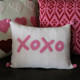 XOXO Mini Pillow | Pink Throw Pillows Melange Collection 