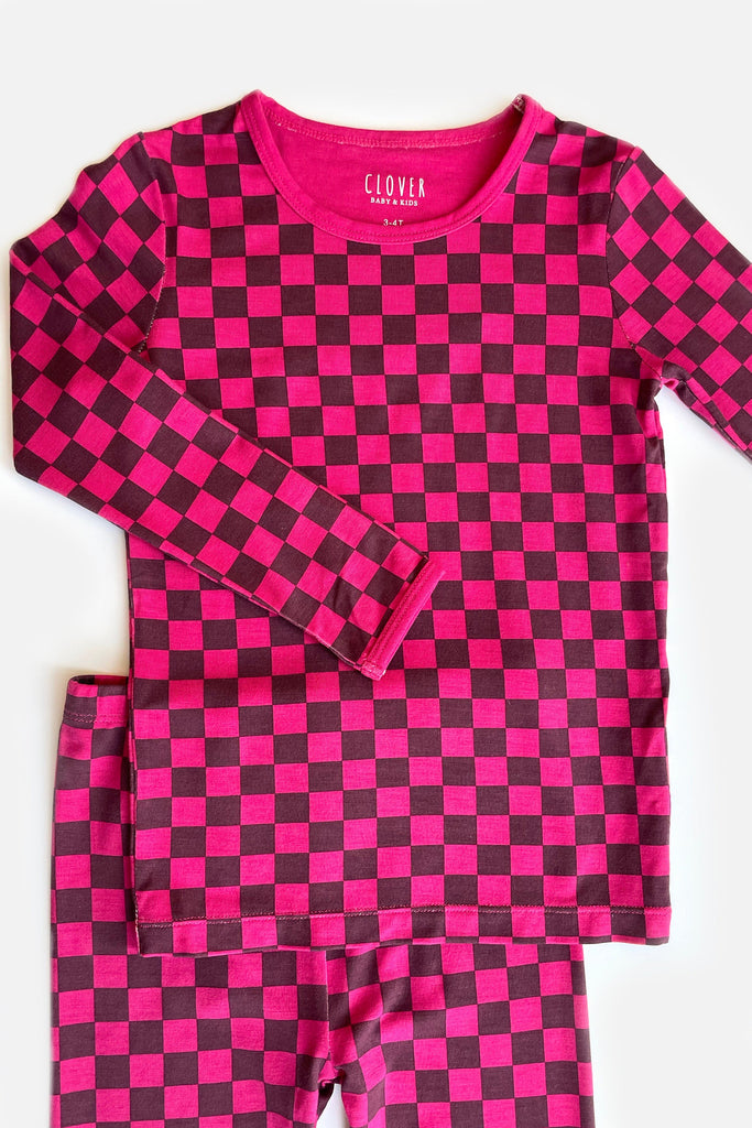 Kids' Checkered Print Set Pajama Sets Bohemian Mama Littles 