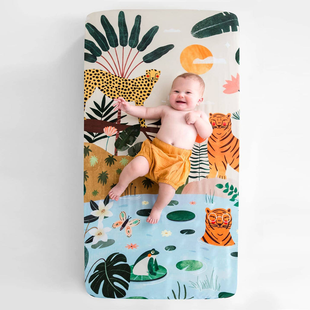 In The Jungle 70x140cm Cot Sheet Crib sheets Rookie Humans 