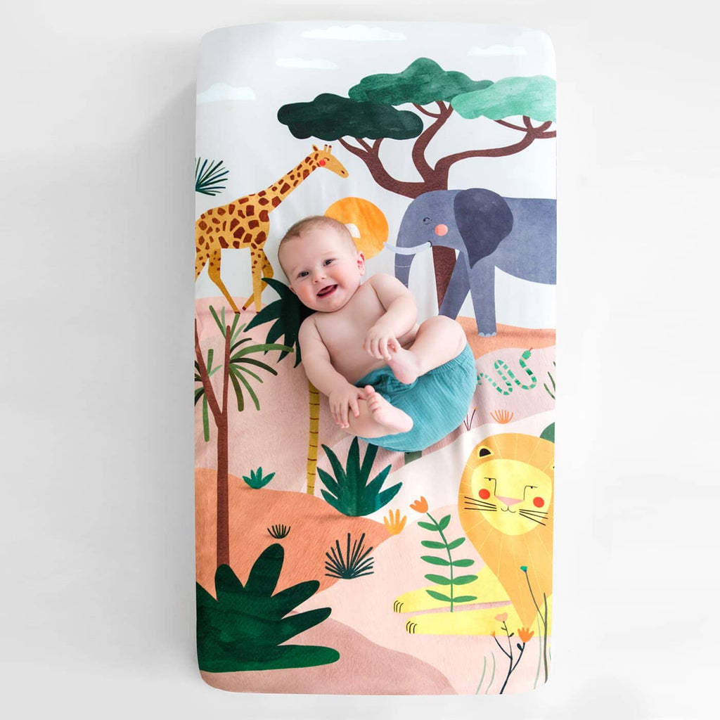 In The Savanna 60x120cm Cot Sheet Crib sheets Rookie Humans 