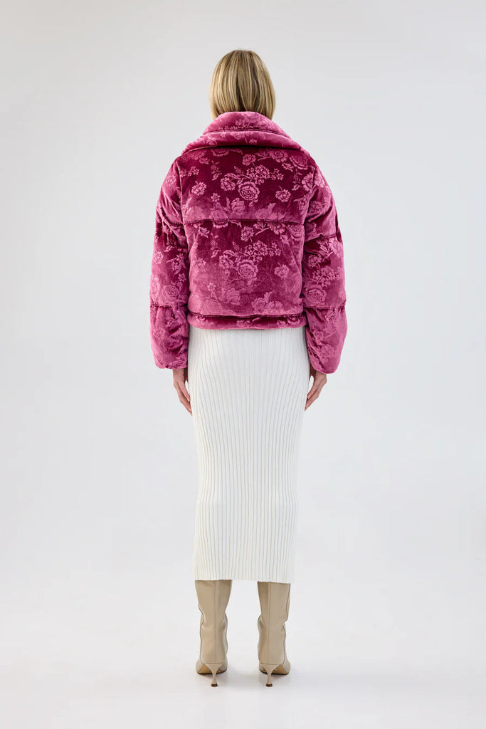 La Chanson Puffer Jacket | Berry Outerwear Unreal Fur 