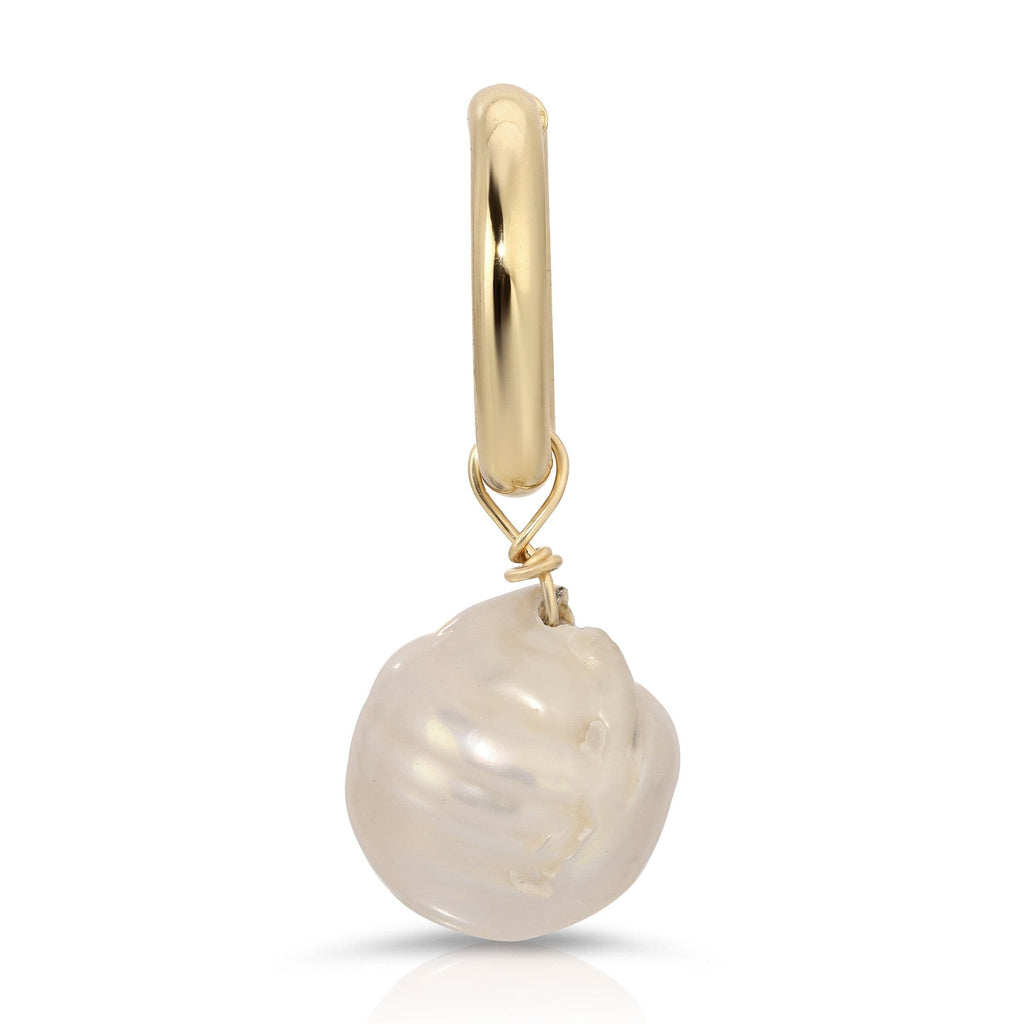 Large Baroque Pearl Pendant Pendants eklexic GOLD 