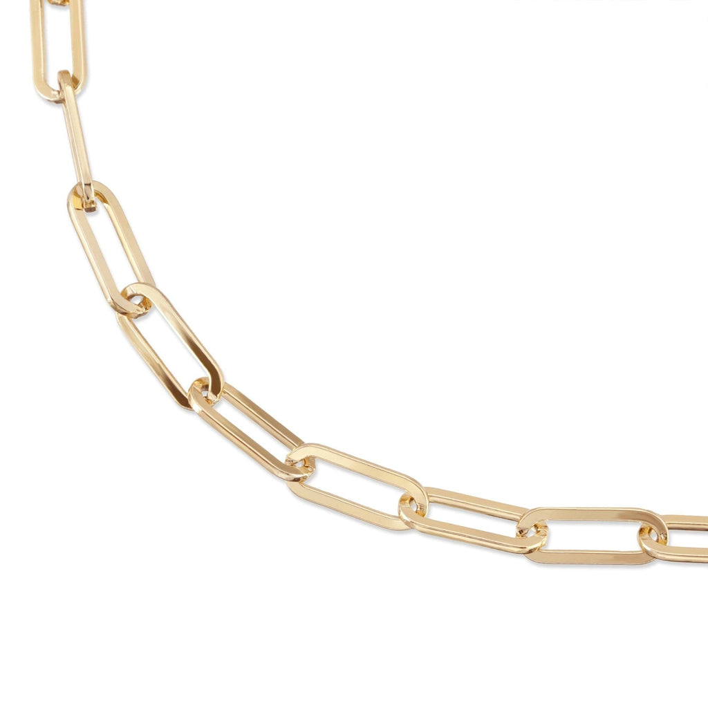 Large Elongated Link Chain Necklaces eklexic 