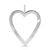 Large Haze Open Heart Pendant Pendants eklexic SILVER 