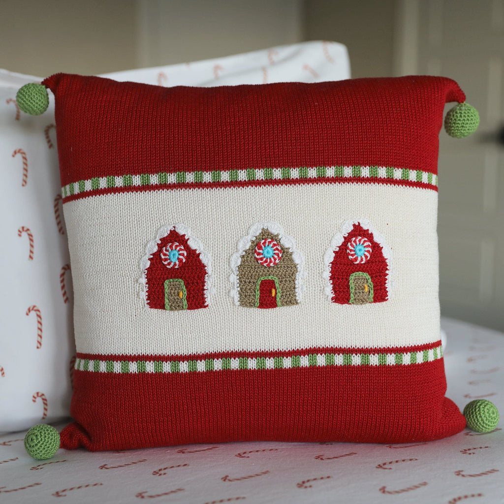 Gingerbread House 14" Pillow Throw Pillows Melange Collection 