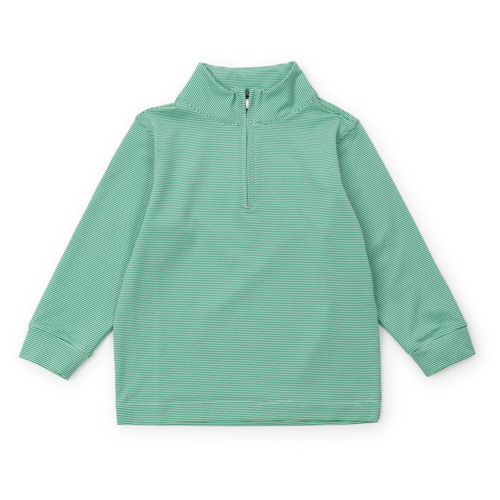 Sam Quarter Zip Pullover by LH Sport | Green Stripes Sweatshirts Lila + Hayes 