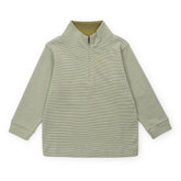 Spencer Quarter Zip Pullover | Green Stripes Sweatshirts Lila + Hayes 