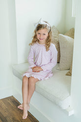 Carlin Girls' Dress - Scalloped in Pink Clothing > Girls > Dresses > Dress > Scalloped in Pink Lila + Hayes 