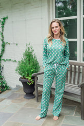 Audrey Women's Longsleeve Top Pant Set | Santa's Helpers Pajama Sets Lila + Hayes 