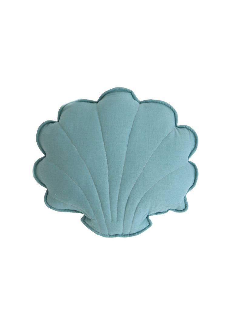 Linen “Eye of the Sea” Shell Pillow Cushion moimili.us 