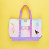 Customizable Weekender Duffle Tote Bag 6 Patch Bundle - Hazy Rainbow Duffel Bags Little Chicken 